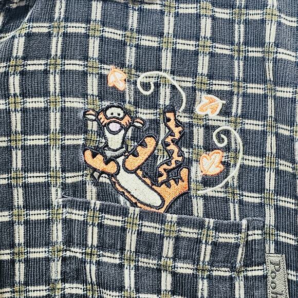 Vintage Disney Winnie the Pooh Tigger Corduroy Button Down Shirt Size L Casual - Picture 3 of 8